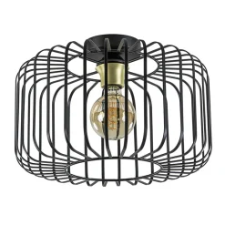 Plafondlamp draad cilinder zwart/brons>Straluma New