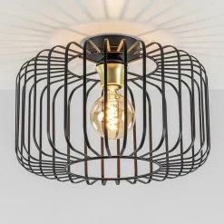 Plafondlamp draad cilinder zwart/brons>Straluma New