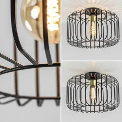 Plafondlamp draad cilinder zwart/brons></noscript>Straluma New