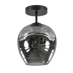 Plafondlamp Fantasy 1L zwart + smoke glas>Straluma New