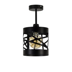 Plafondlamp Frez zwart metaal>Straluma Hot