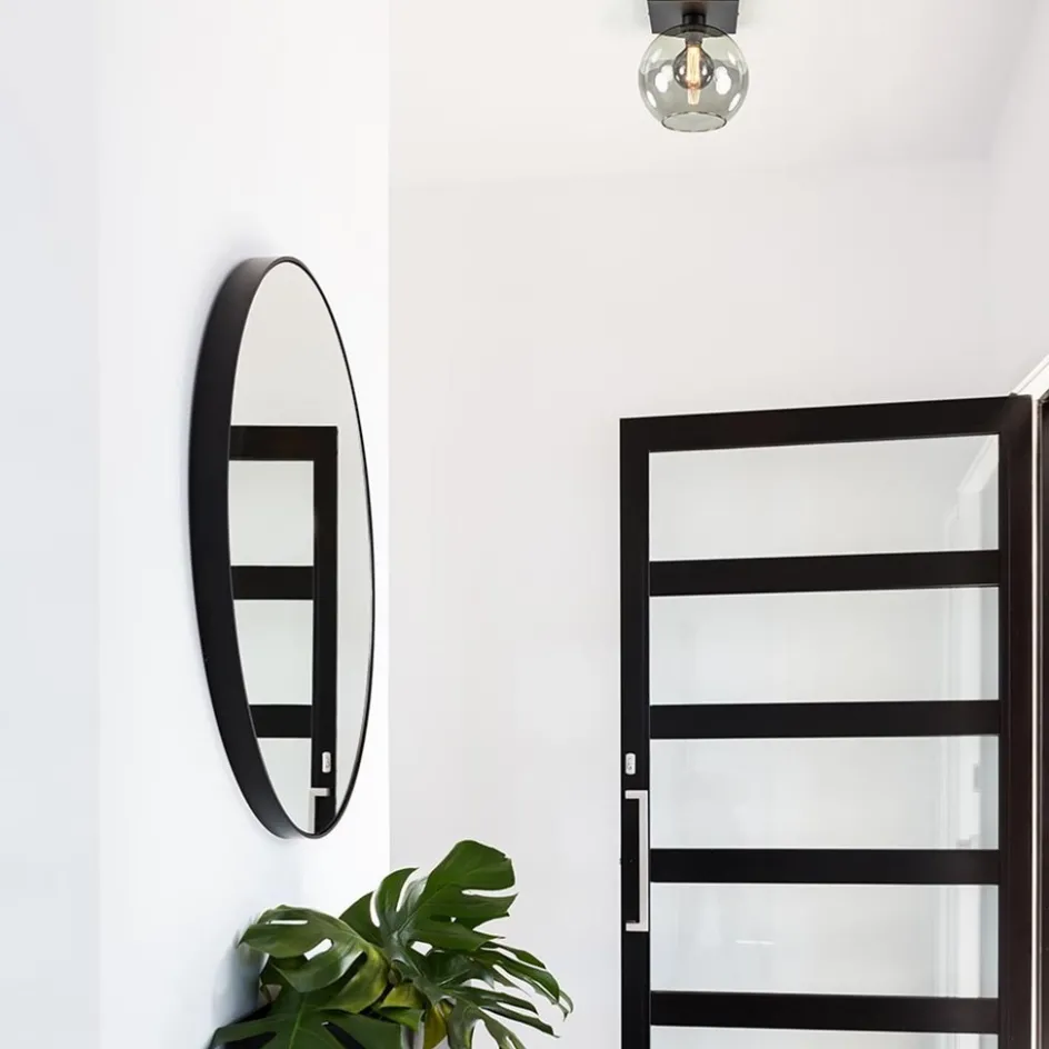 Plafondlamp Globe 25 vierkant zwart/smoke>Straluma Discount