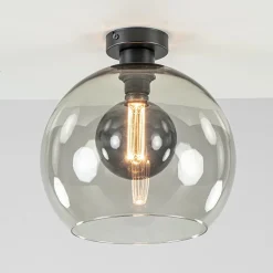 Plafondlamp globe smoke glas 30cm>Straluma Discount