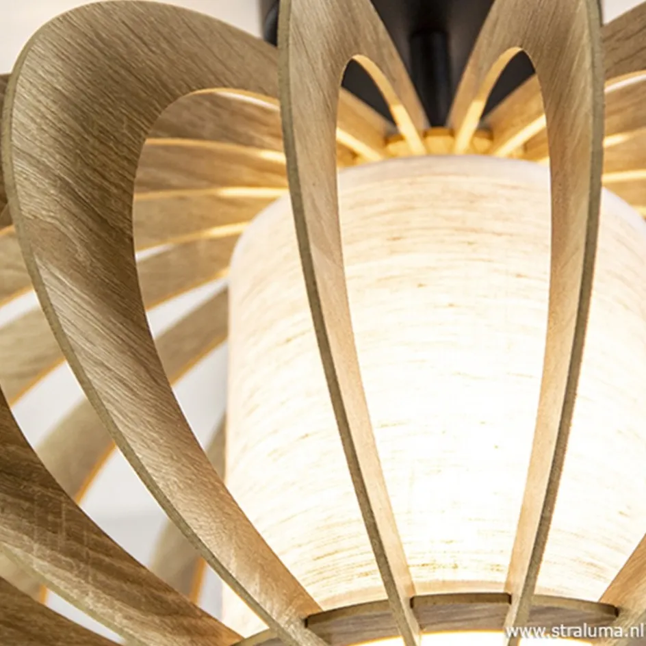 Plafondlamp hout lamellen klein>Straluma Sale