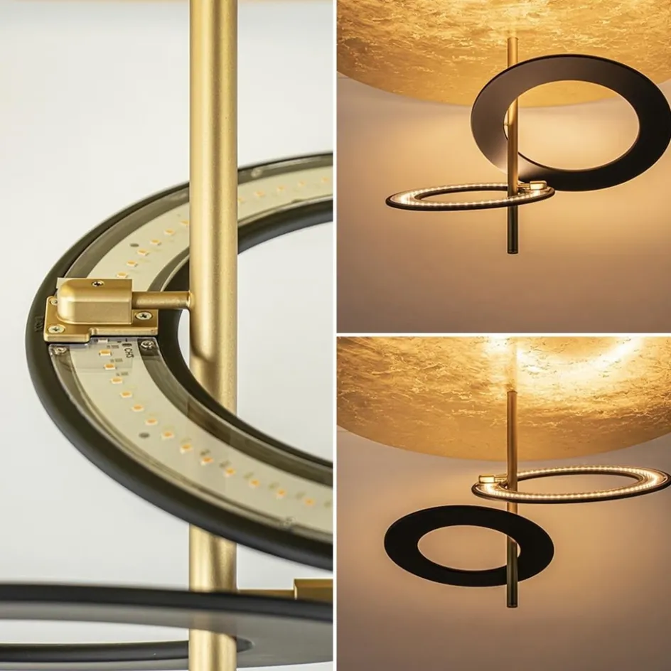 Plafondlamp Hula Hoop gold leaf/black>Straluma Hot