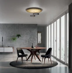 Plafondlamp Hula Hoop gold leaf/black><noscript><img width=