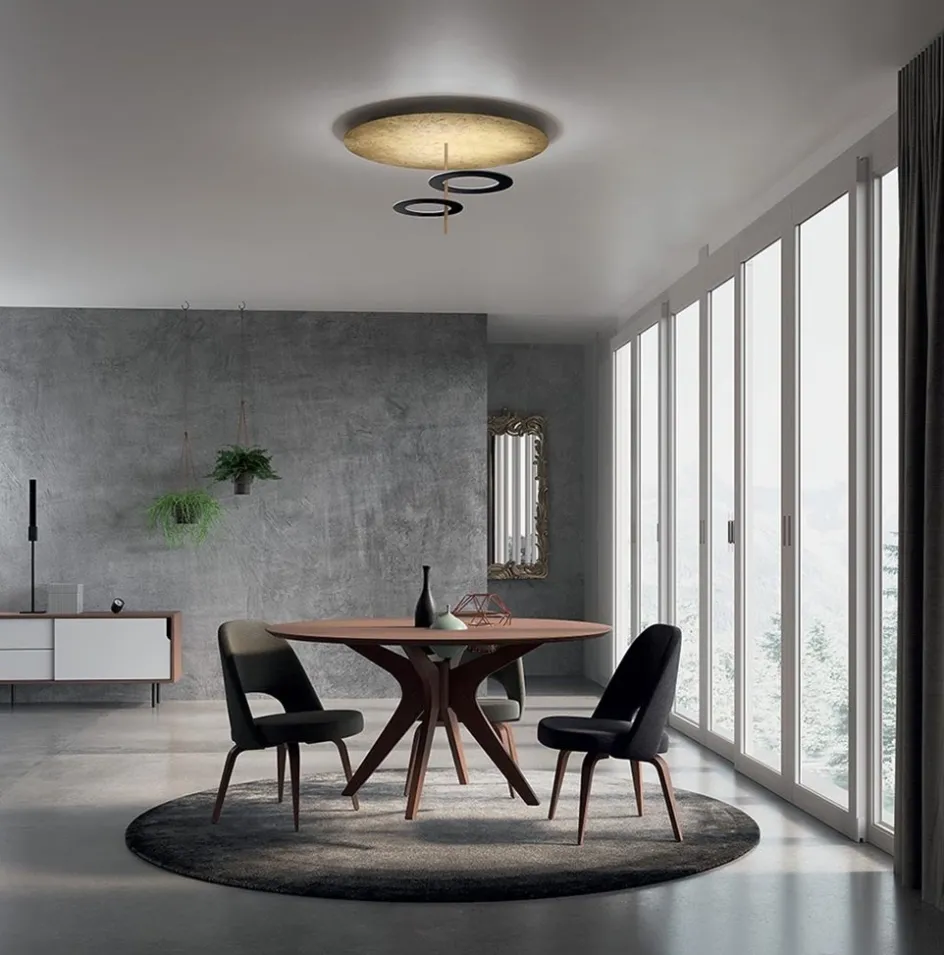 Plafondlamp Hula Hoop gold leaf/black>Straluma Hot