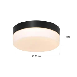 Plafondlamp Ikaro zwart 18cm 3-step dim></noscript>Straluma New