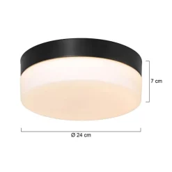 Plafondlamp Ikaro zwart 24cm 3-step dim><noscript><img width=
