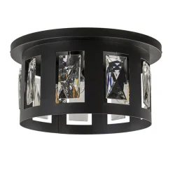 Plafondlamp Kristall Black met pegels>Straluma