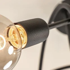 Plafondlamp Krul 3L zwart ex. e27 lb.><noscript><img width=