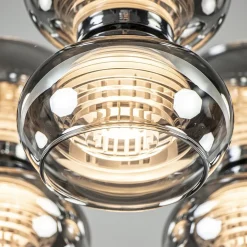 Plafondlamp 3-L chroom/smoke 3-step dim.><noscript><img width=