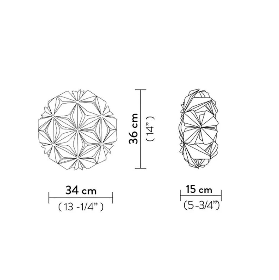 Plafondlamp La Vie amber 36cm>Straluma New