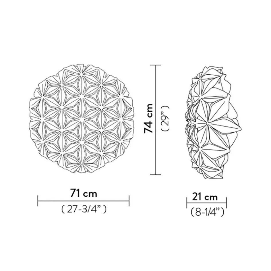 Plafondlamp La Vie amber 75cm>Straluma Clearance