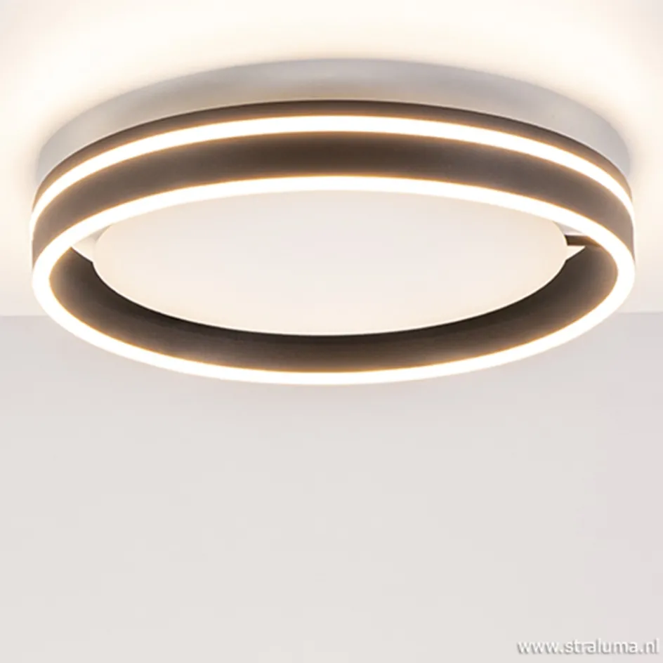 Plafondlamp Led Cirkel zwart/wit>Straluma