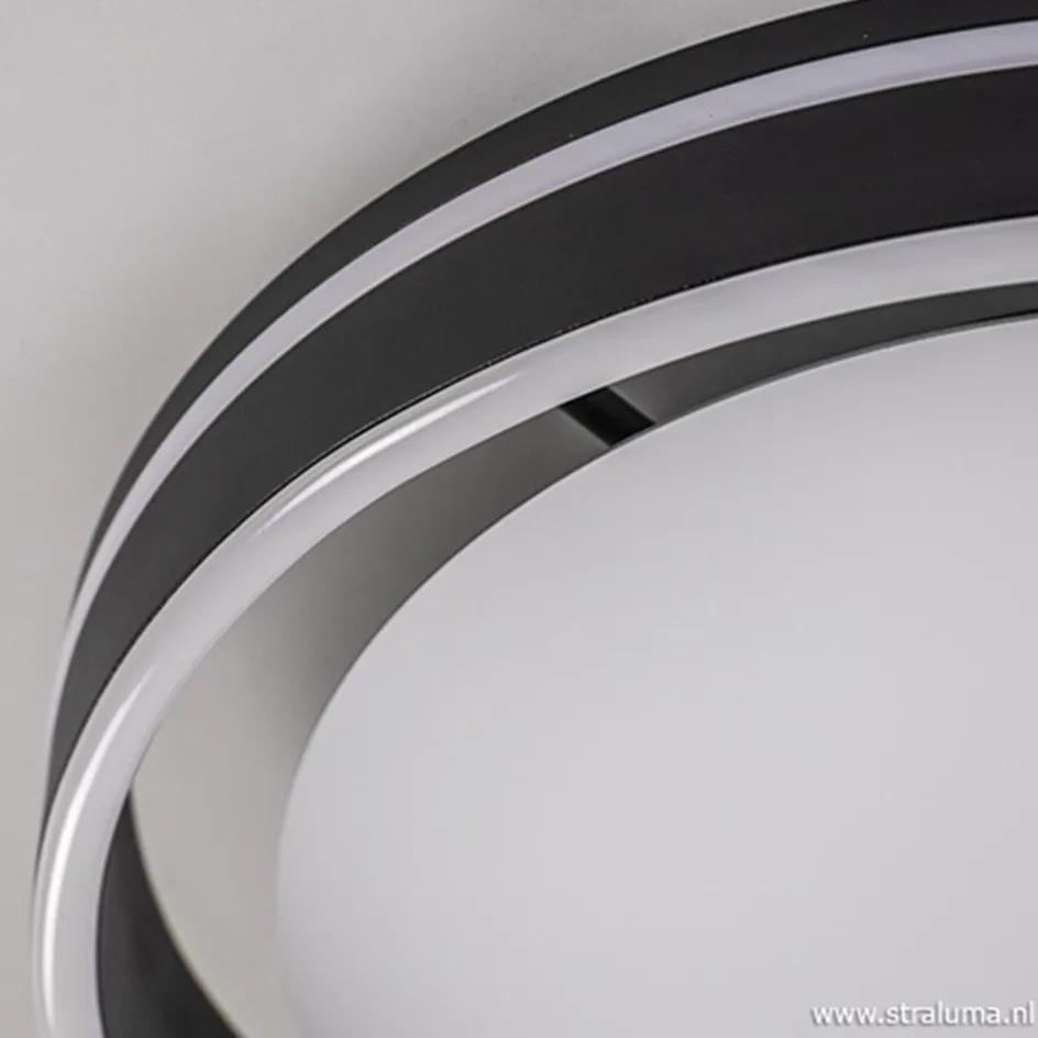 Plafondlamp Led Cirkel zwart/wit>Straluma