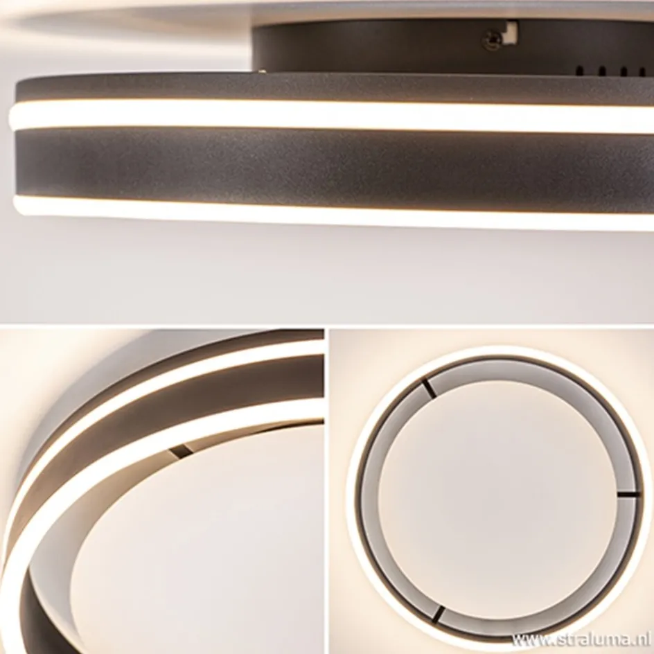 Plafondlamp Led Cirkel zwart/wit>Straluma