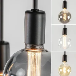 Plafondlamp 3-lichts zwart ex. e27><noscript><img width=