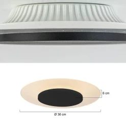 Plafondlamp Lido zwart 36cm indirect><noscript><img width=