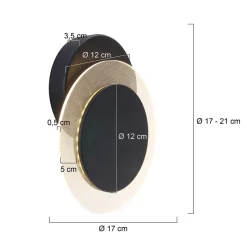 Plafondlamp Lido zwart 17cm indirect><noscript><img width=