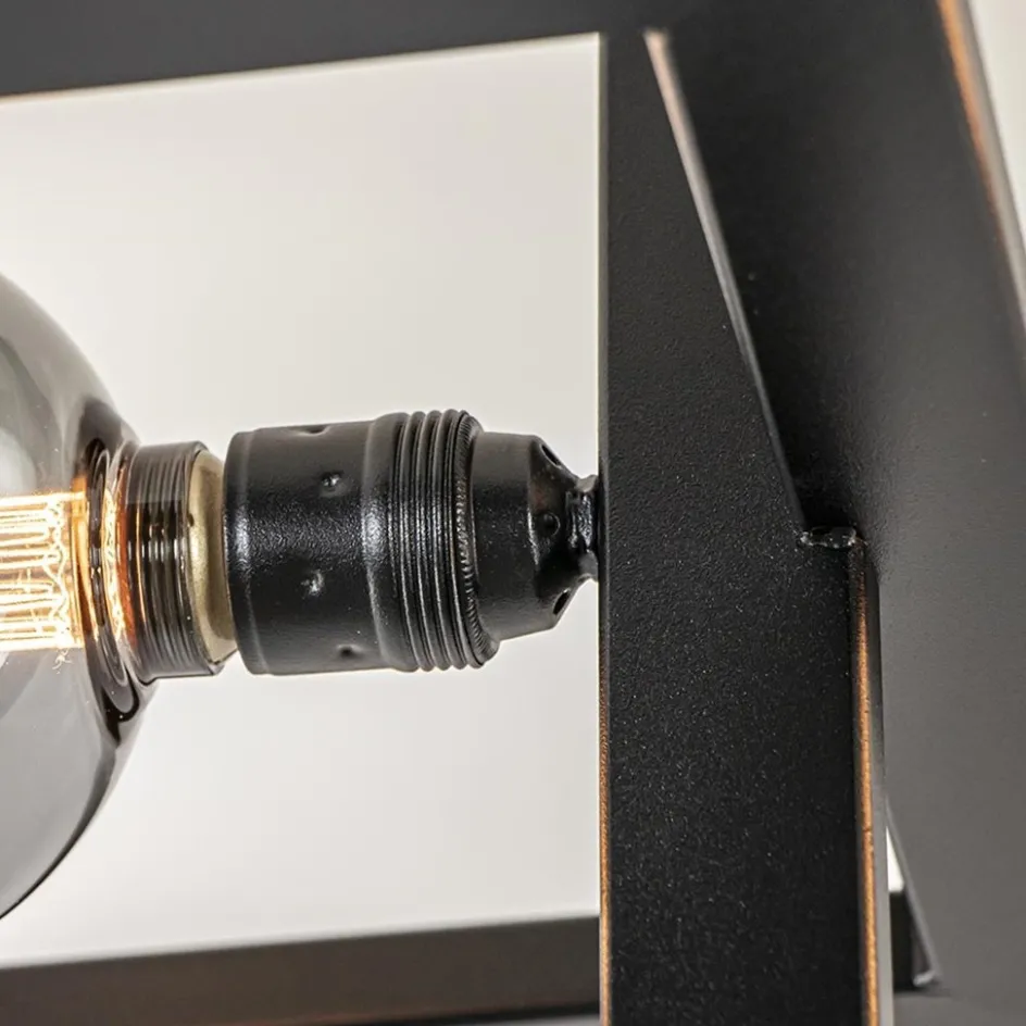 Plafondlamp Longa zwart 2xframe vierkant>Straluma Online