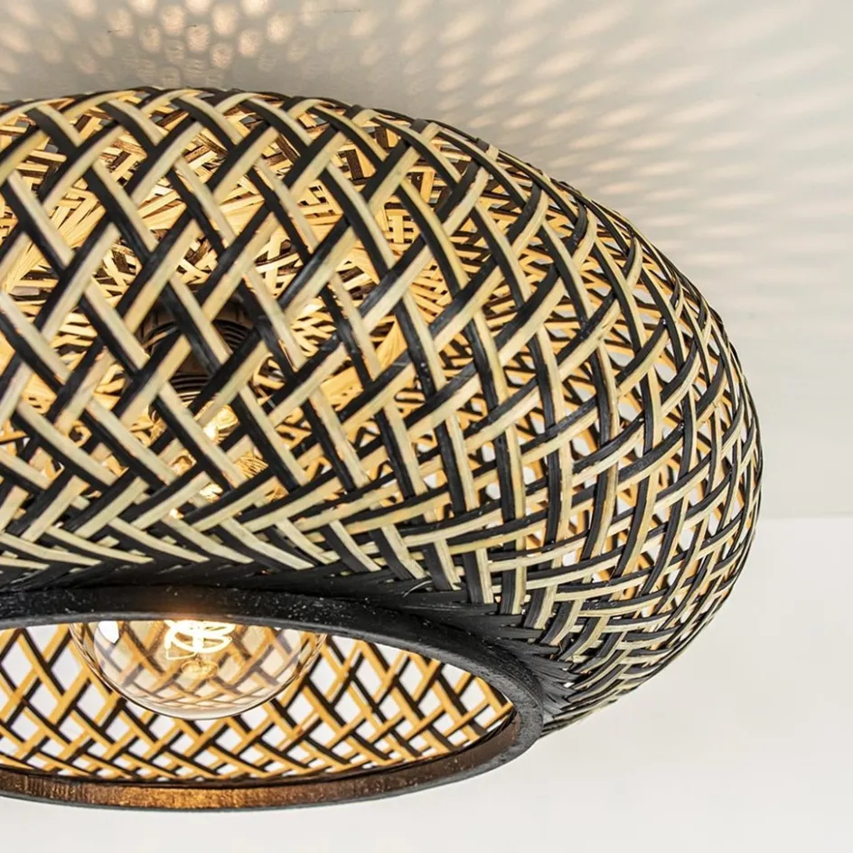 Plafondlamp Maze bamboe/zwart 40cm>Straluma Best