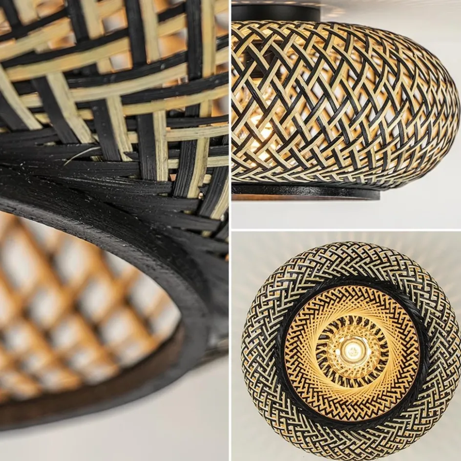 Plafondlamp Maze bamboe/zwart 40cm>Straluma Best