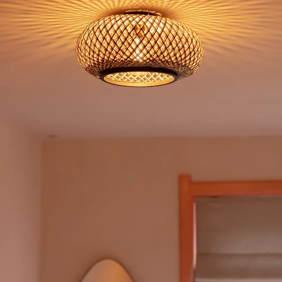 Plafondlamp Maze bamboe/zwart 40cm>Straluma Best