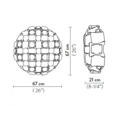 Plafondlamp Mida amber 67cm><noscript><img width=