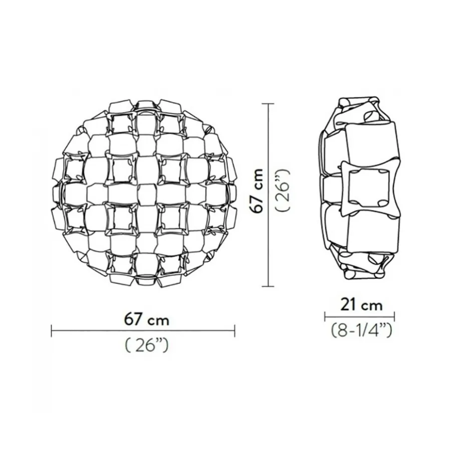 Plafondlamp Mida amber 67cm>Straluma Clearance