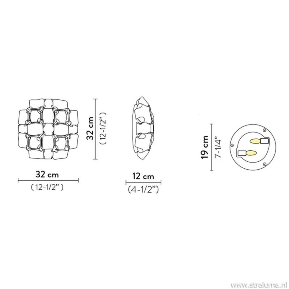 Plafondlamp Mida multicolor 32cm>Straluma Online