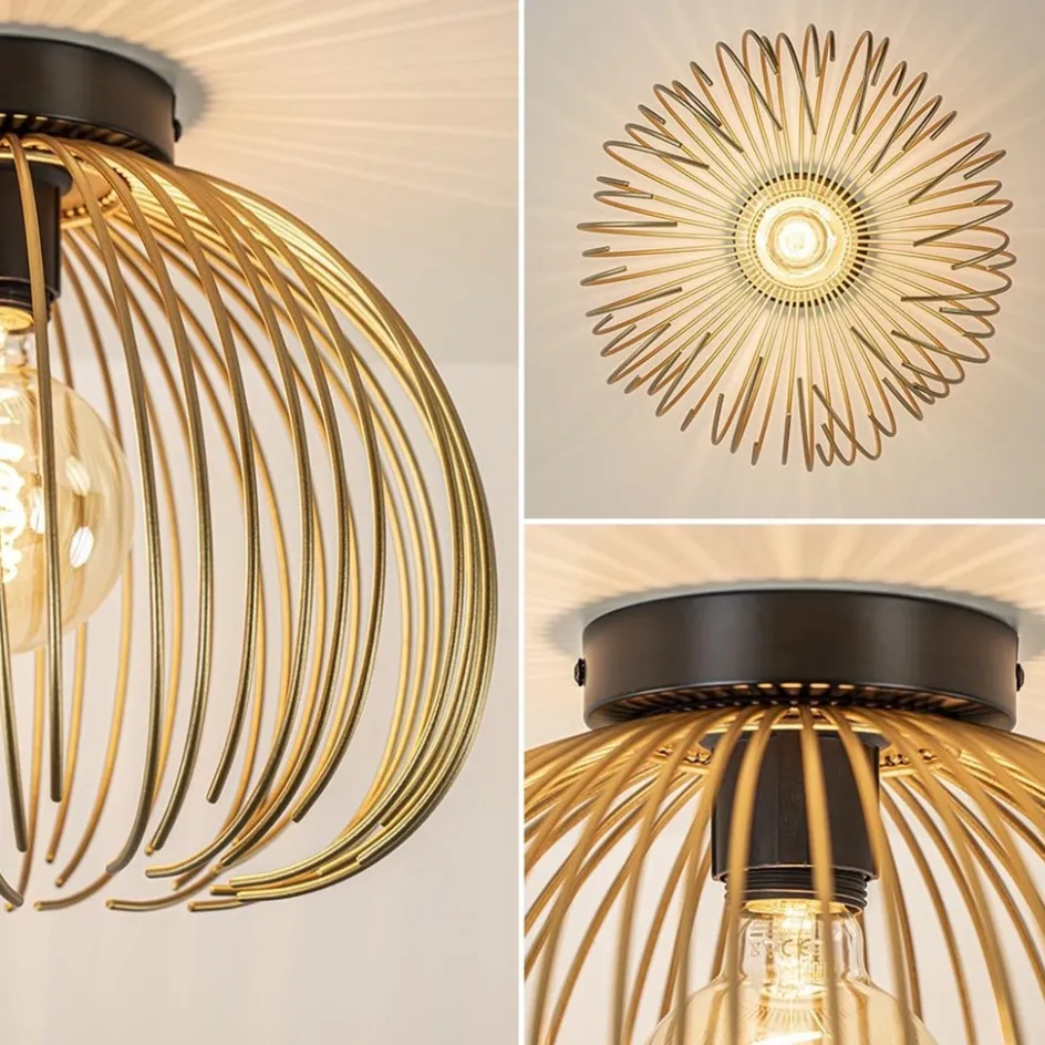 Plafondlamp Nest matgoud/zwart>Straluma Hot