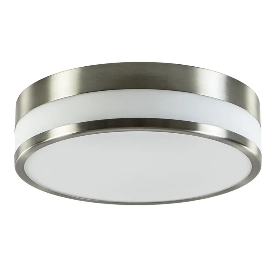 Plafondlamp nikkel/glas IP44 3-step dim.>Straluma Clearance