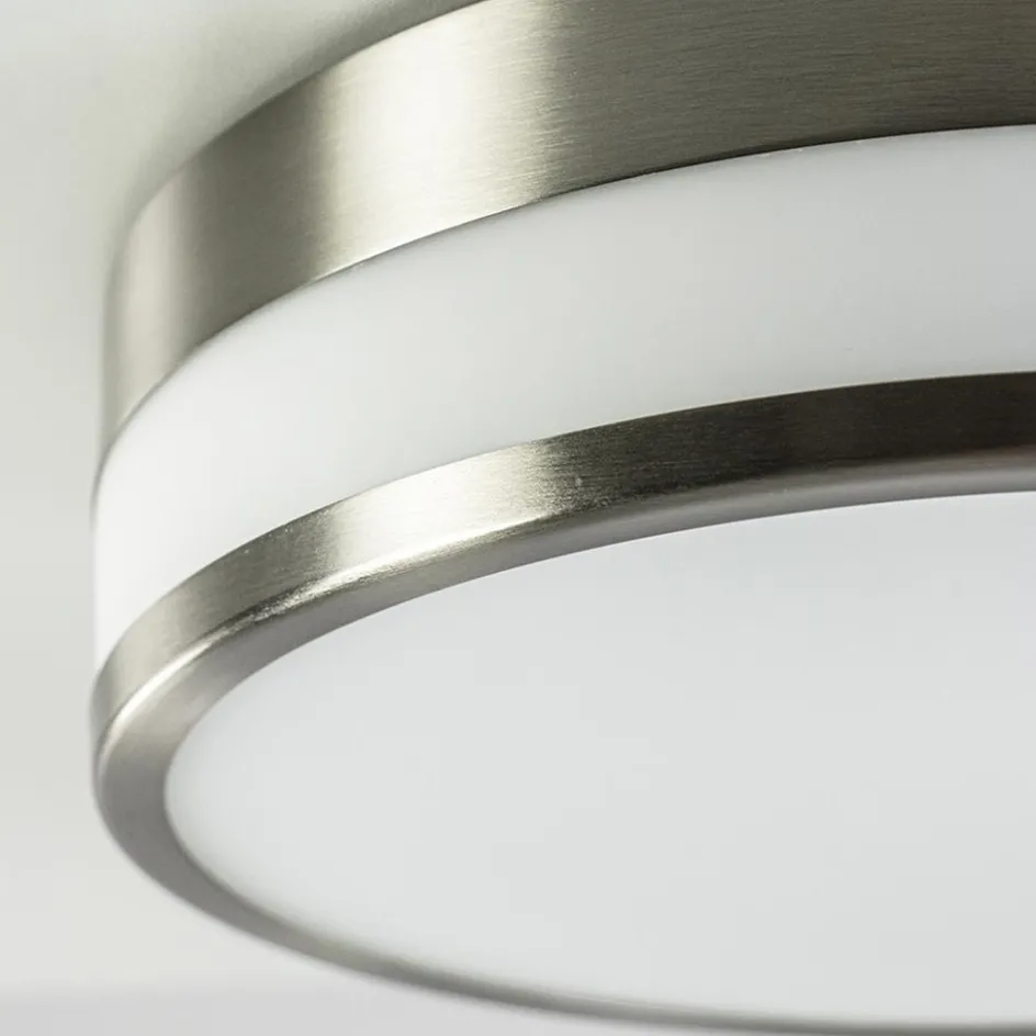 Plafondlamp nikkel/glas IP44 3-step dim.>Straluma Clearance