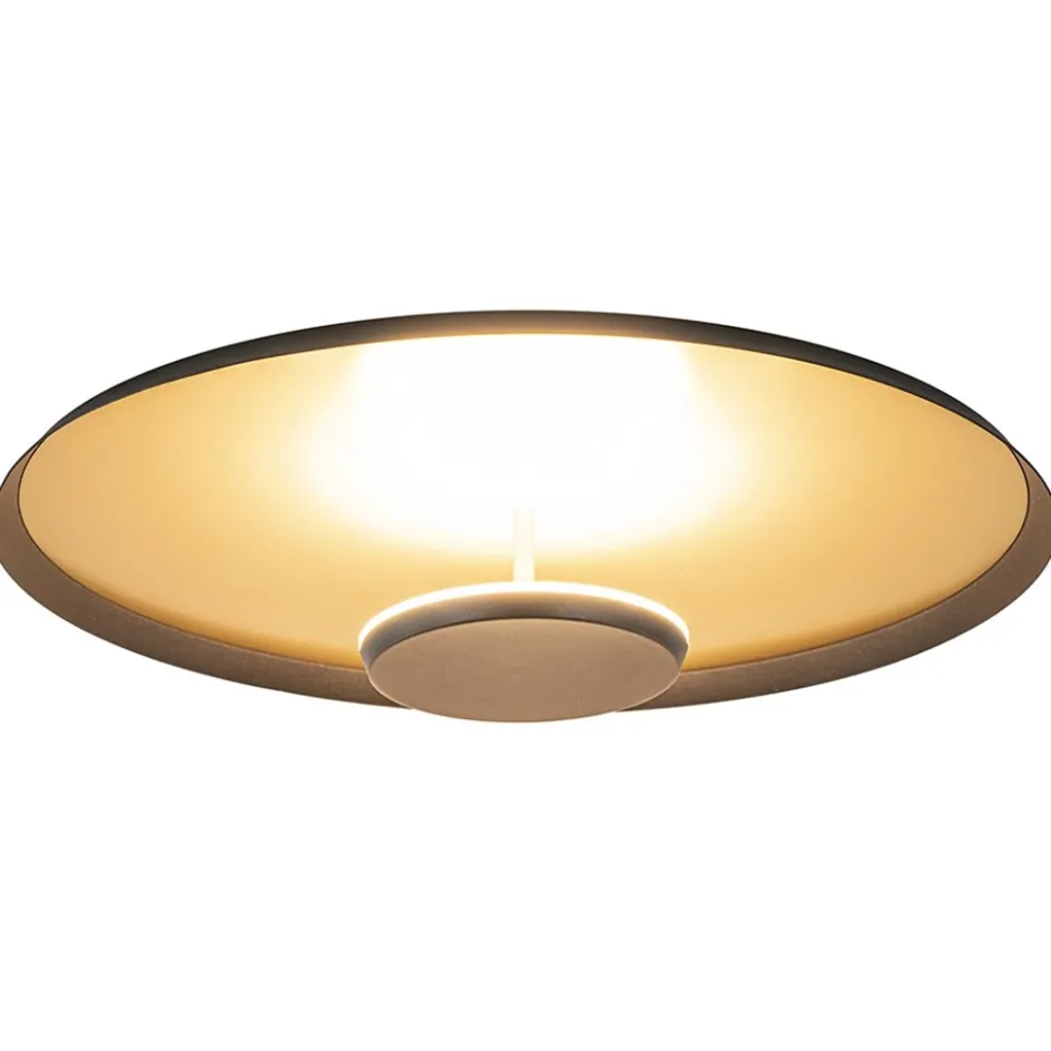 Plafondlamp Oro 45cm zwart/matgoud>Straluma Best