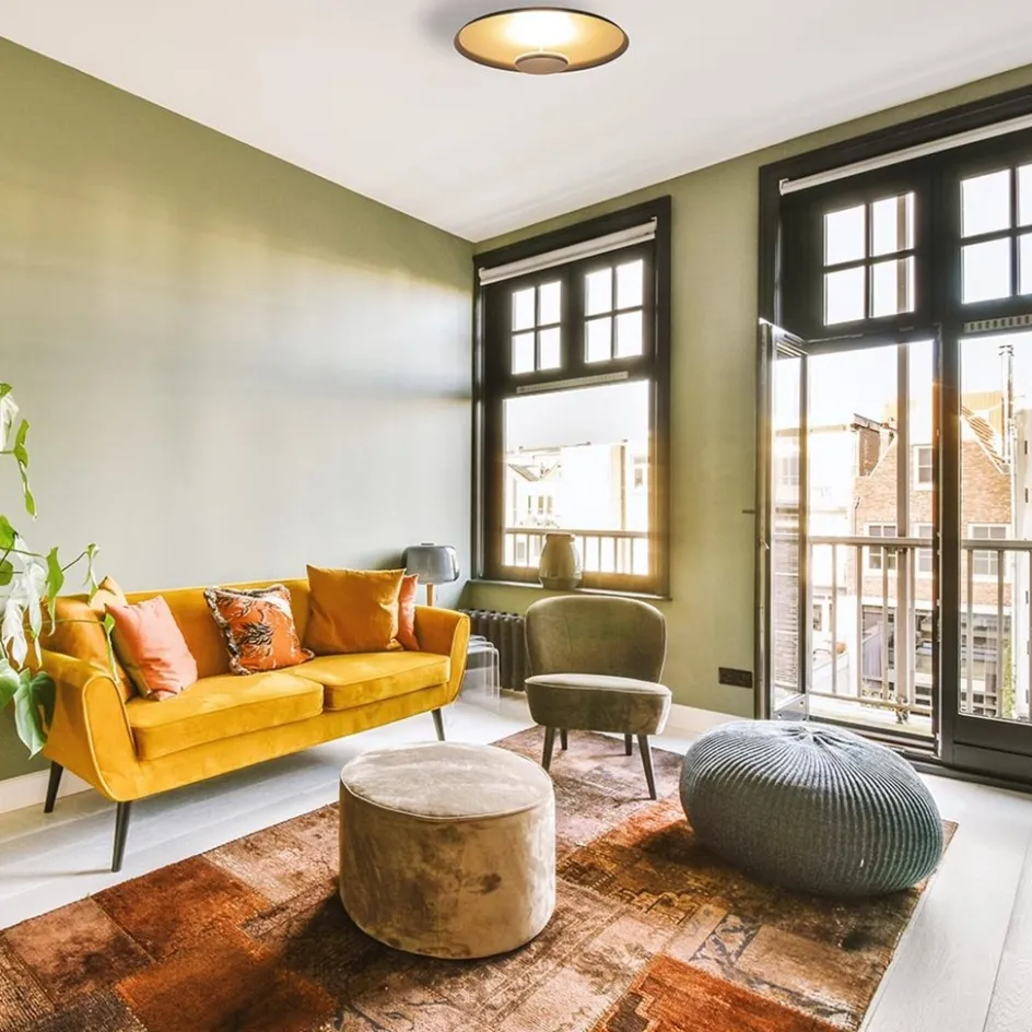 Plafondlamp Oro 45cm zwart/matgoud>Straluma Best