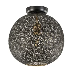 Plafondlamp Oronero bol zwart/goud 30cm>Straluma Hot