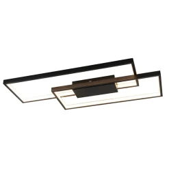 Plafondlamp Piazza 2L zwart 3-step dim>Straluma Online