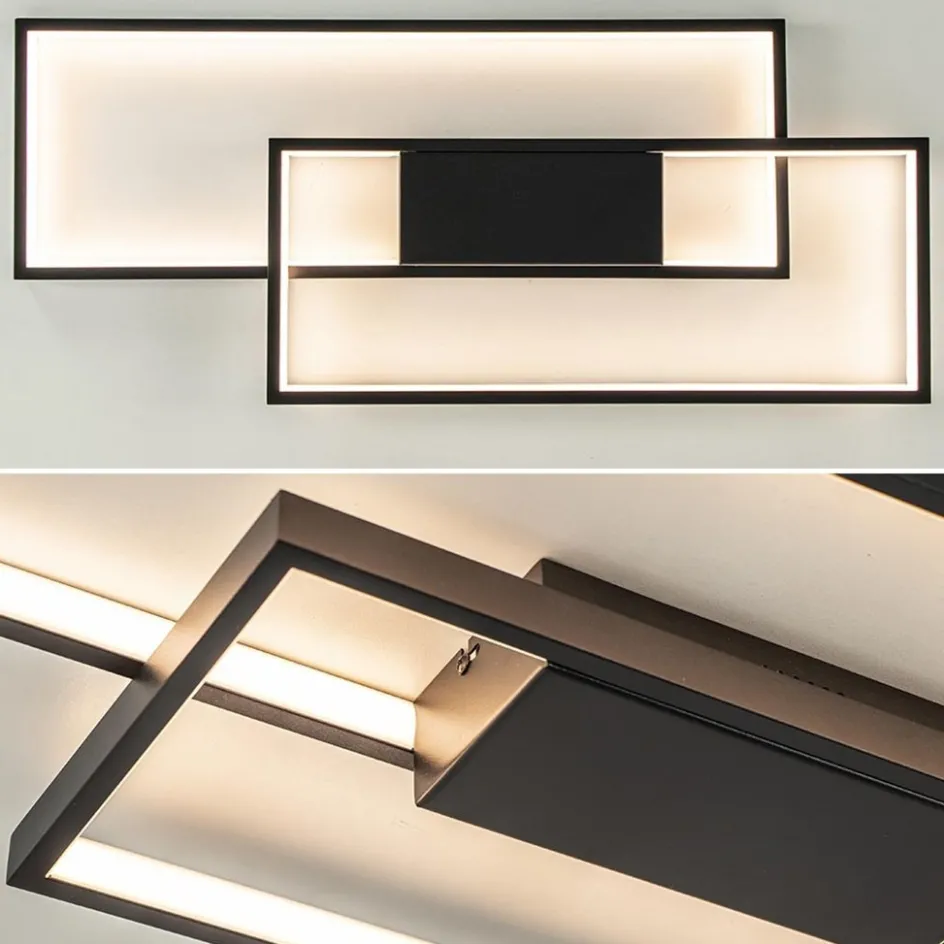 Plafondlamp Piazza 2L zwart 3-step dim>Straluma Online