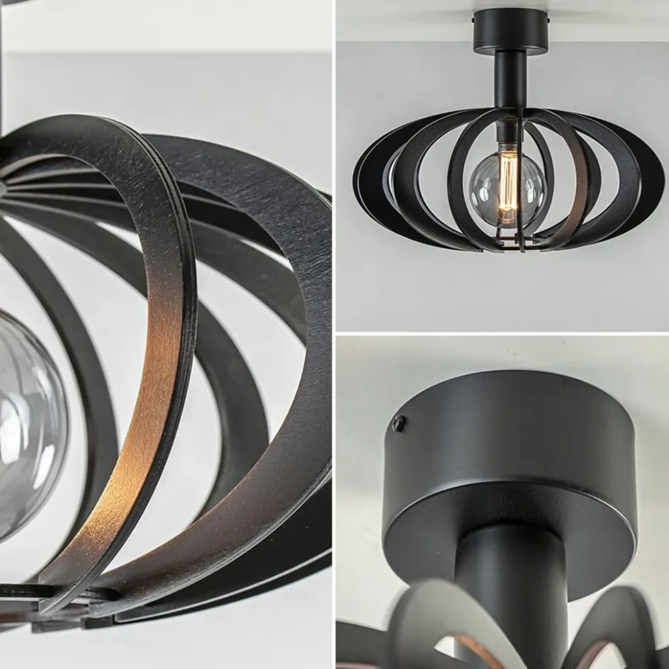 Plafondlamp Plywood zwart hout>Straluma Outlet