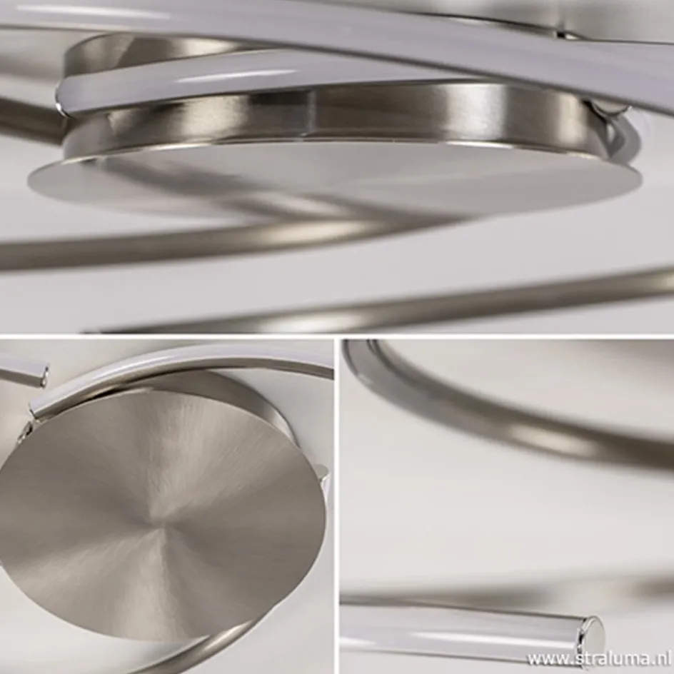 Plafondlamp Reverso nikkel 3-switchdim>Straluma Discount