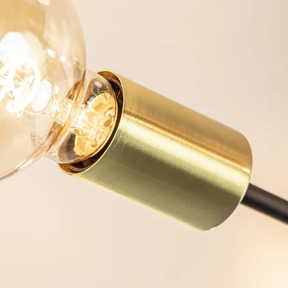 Plafondlamp Sticks 4L zwart/goud>Straluma Outlet