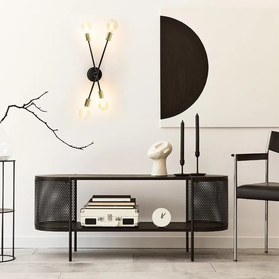 Plafondlamp Sticks 4L zwart/goud excl. e27 l.b.>Straluma Sale