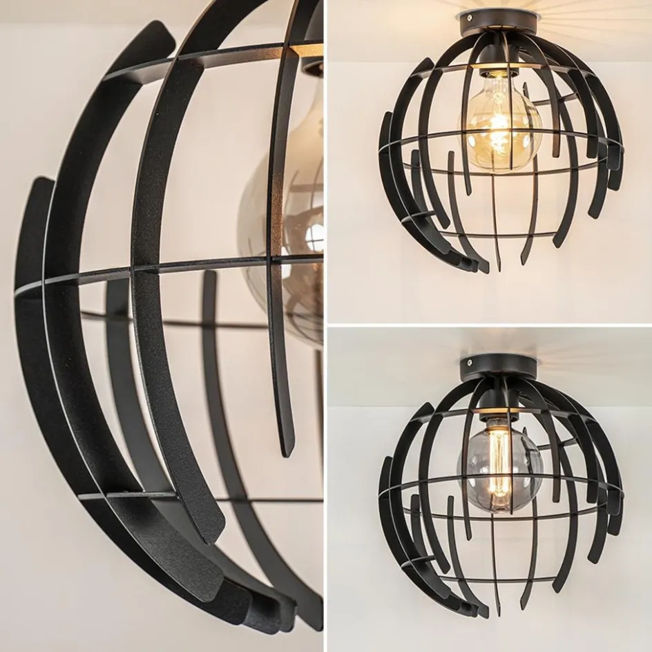 Plafondlamp Terra 35cm zwart>Straluma Online