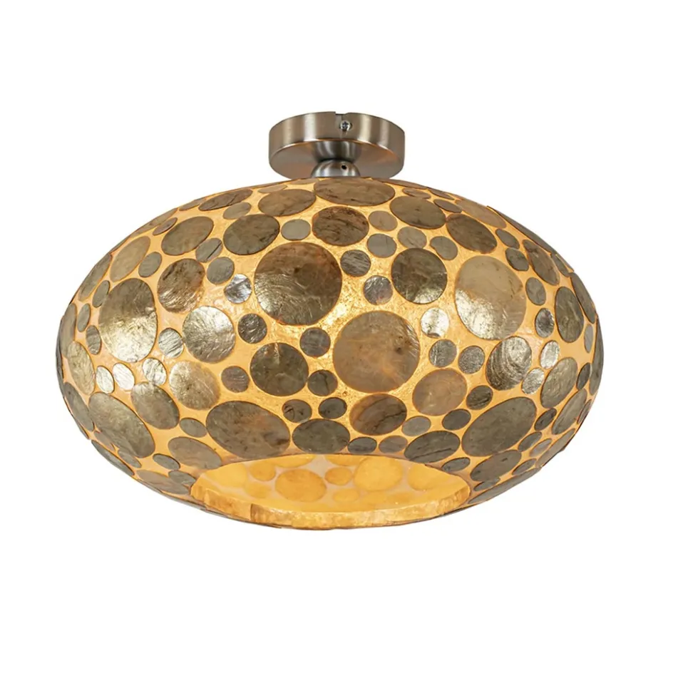 Plafondlamp Ufo goud schelpen 40cm>Straluma Best