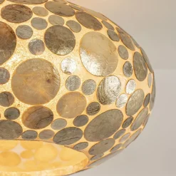 Plafondlamp Ufo goud schelpen 40cm><noscript><img width=