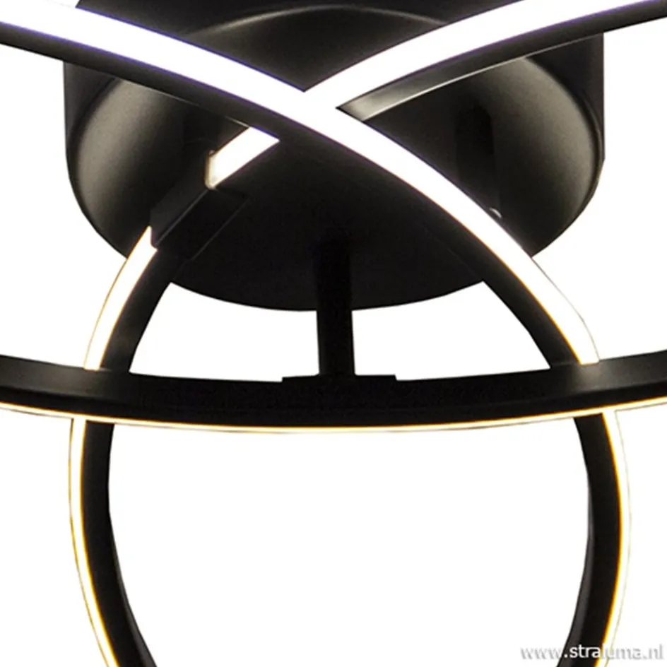 Plafondlamp 3-v eclips zwart 3-st.dimb.>Straluma Clearance