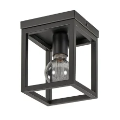 Plafondlamp vierkant frame klein zwart>Straluma Clearance
