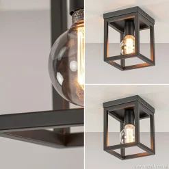 Plafondlamp vierkant frame klein zwart><noscript><img width=