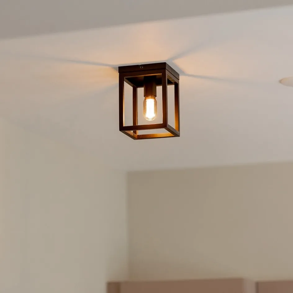 Plafondlamp vierkant frame klein zwart>Straluma Clearance